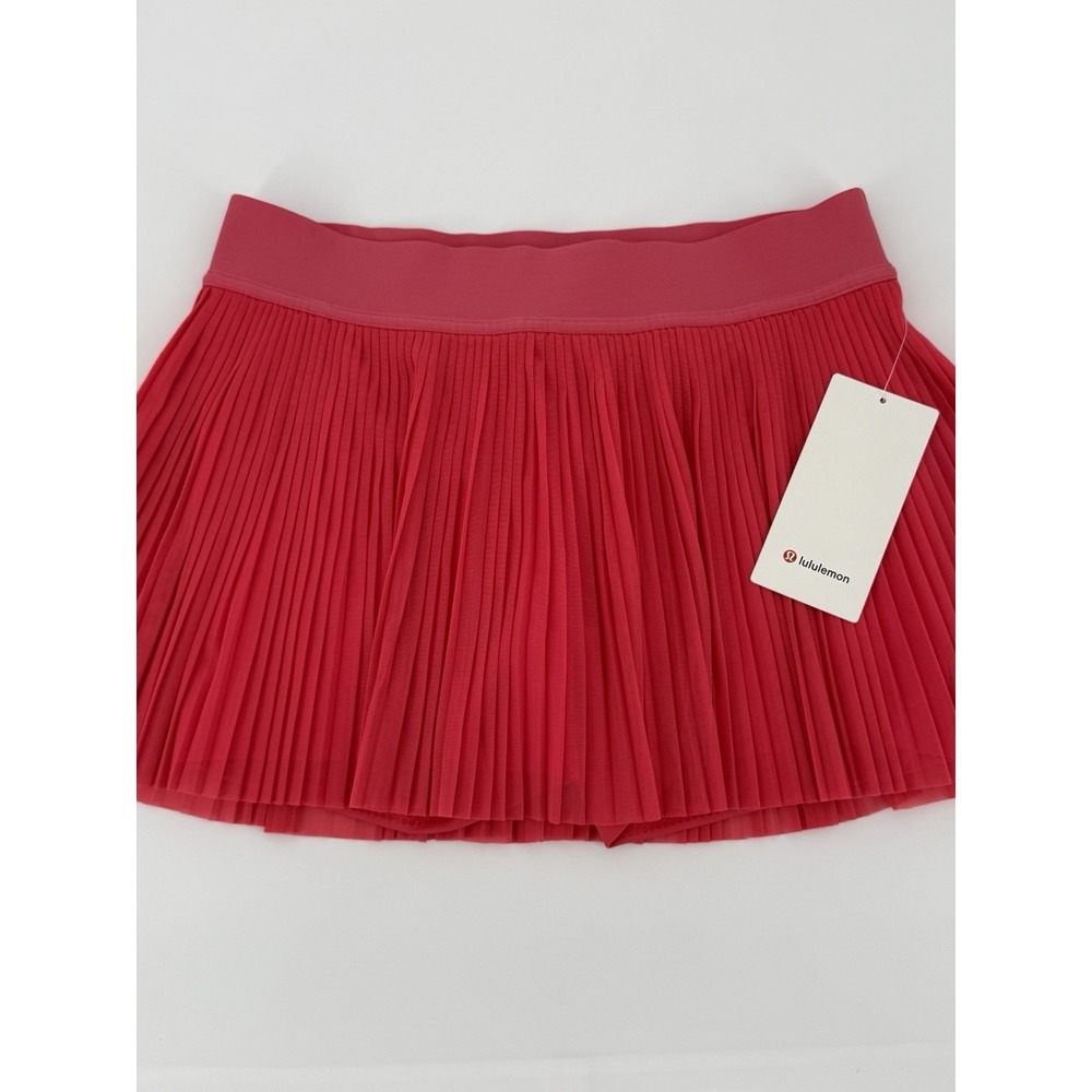 NWT Lululemon Mesh Pleats MR Mini Tennis Skirt 4.5" Liner Size 10 Lipgloss 02170